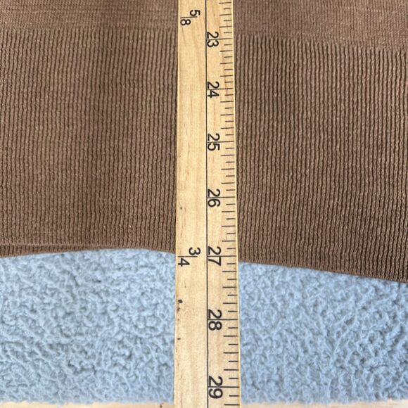 Free People Sweater Women Medium Brown Acrylic Cotton Blend Oversized Ribbed - Picture 8 of 11